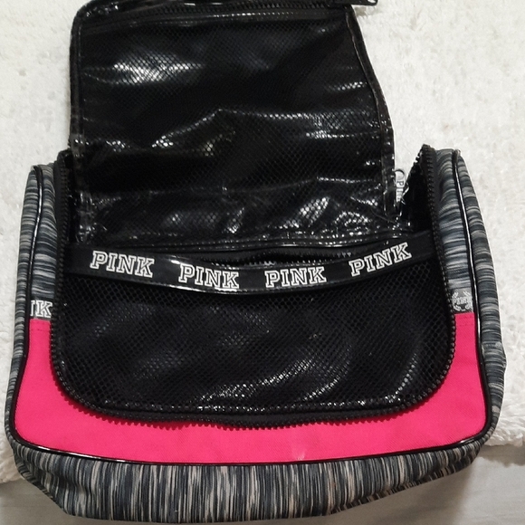 PINK Victoria's Secret Cosmetic Bag - Gray and Pink - Picture 4 of 7